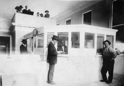 First Citizens Bank opening, B. M. Roberson and Larkin Wilder, 1919. Image courtesy of the State Archives of North Carolina, call #: N_97_7_832. 