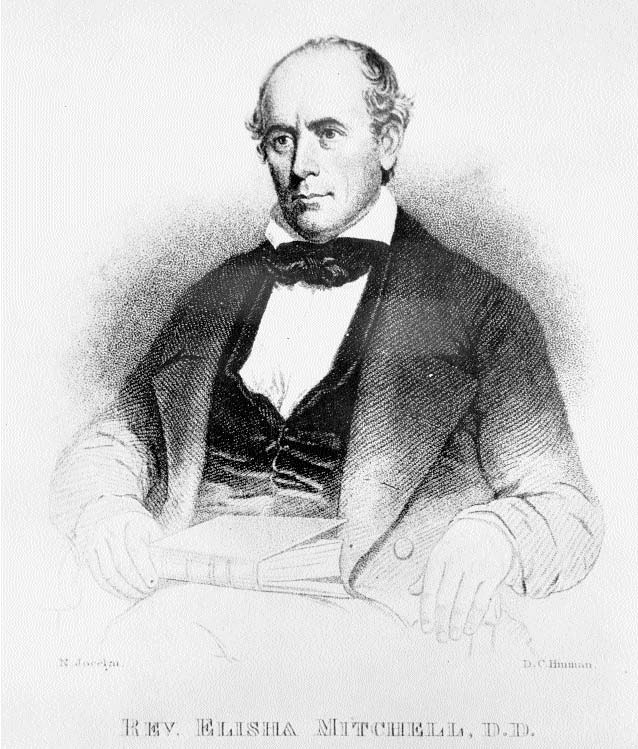 Image of a illustrated portrait of Elisha Mitchelle