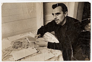 James W. Cole with Ku Klux Klan pamphlets