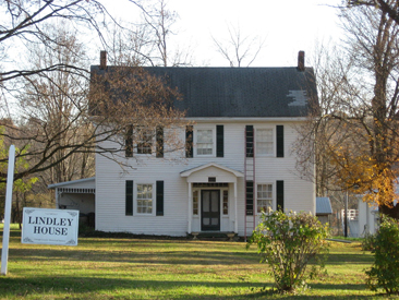 Photograph of the Thomas Elwood Lindley House in Paoli, Indiana.  By Nyttend, November 5, 2011, all rights granted, found on Wikipedia Commons. The Thomas Elwood Lindley House sits on land granted in 1812 to Jonathan Lindley.  Jonathan Lindley was the grandfather of Thomas Elwood Lindley, a Quaker and Indiana Legislator. 