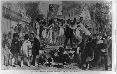 A slave auction at the South